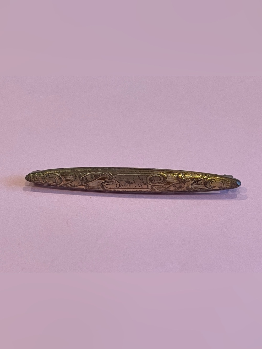 Victorian Ornate Gold Filled Bat Pin #0230